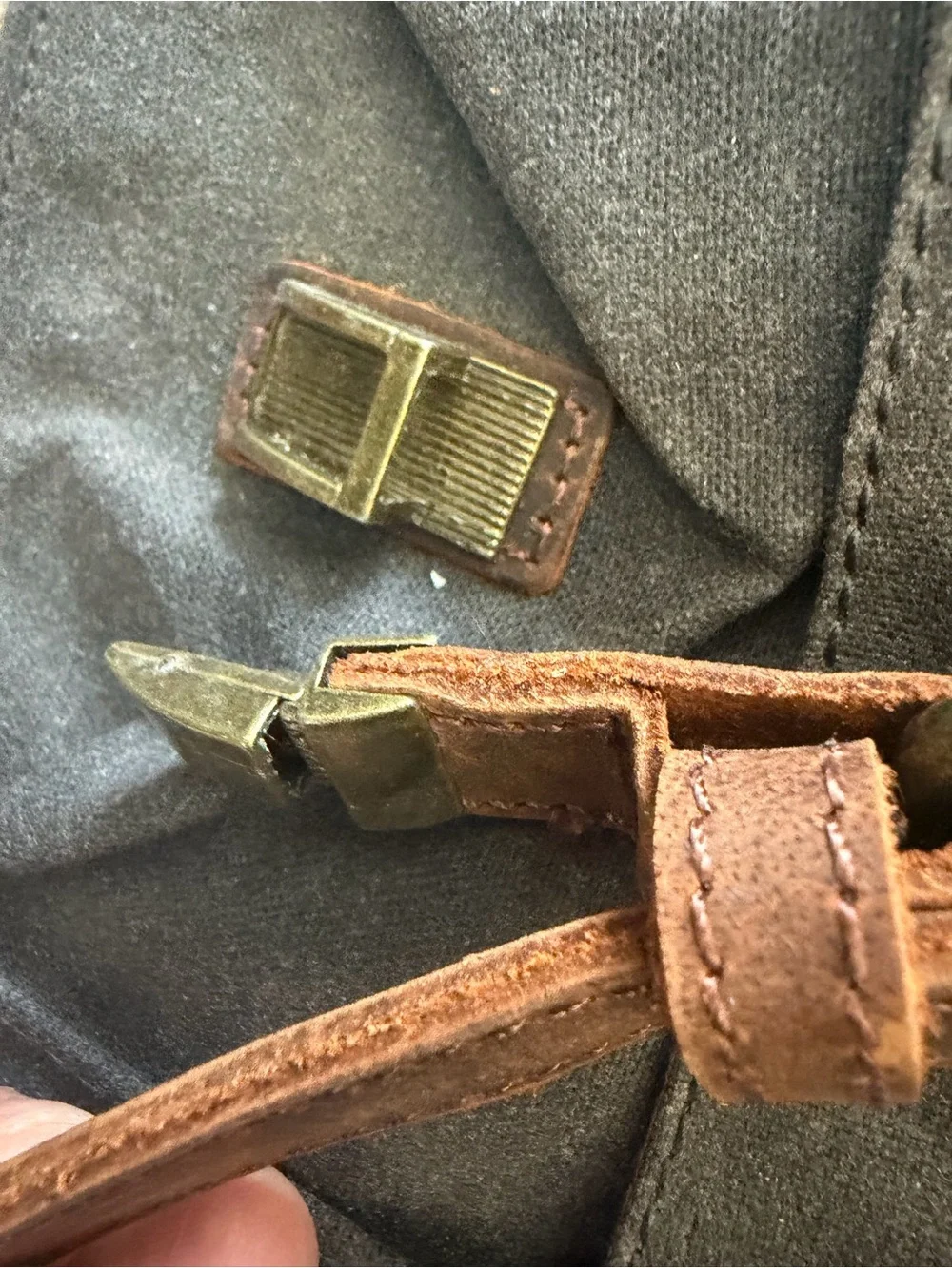Tocode VTG Leather Canvas Messenger Bag